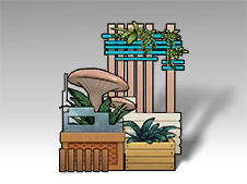 寄せ植えパーテーション