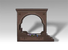 木製の四柱式ベッド