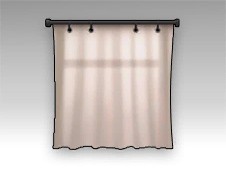 閉じたカーテン