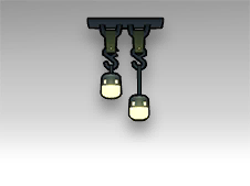 キャンプ風吊下げ灯