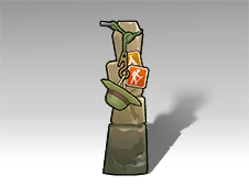 キャンプ風装飾石柱