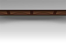 木目調の天井アーチ上