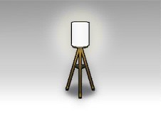 シンプルなフロアランプ